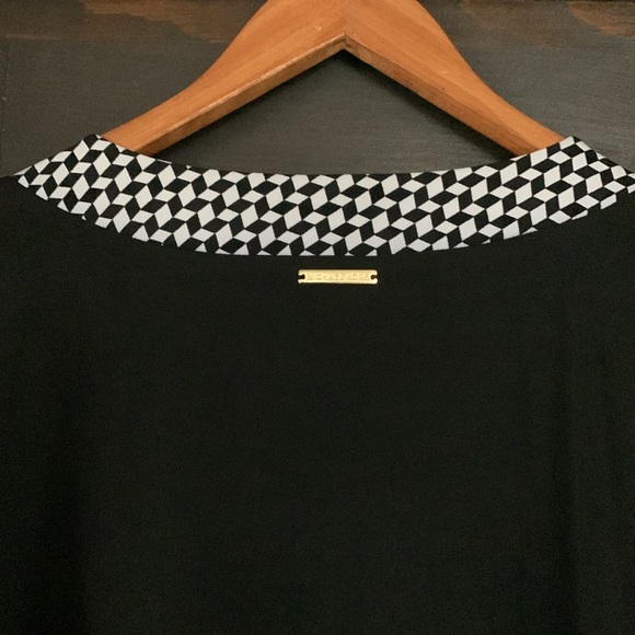 Michael Kors women’s black long sleeve dress with whiteblack checked details NWT - Picture 8 of 11